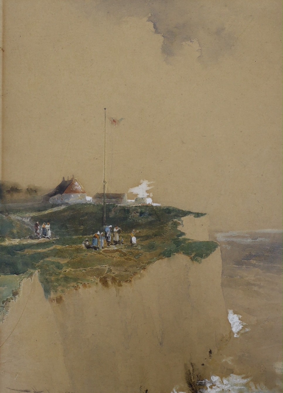 Thomas Bush Hardy (1842-1897), watercolour, 'The signal station', signed and dated 1887, 34 x 24cm